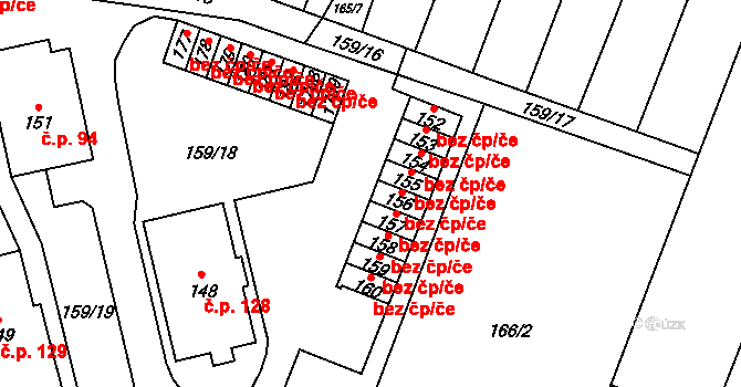 Volenice 47179546 na parcele st. 157 v KÚ Volenice, Katastrální mapa