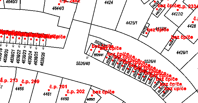 Plzeň 49297546 na parcele st. 5526/41 v KÚ Plzeň, Katastrální mapa