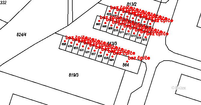 Doudleby nad Orlicí 49795546 na parcele st. 606 v KÚ Doudleby nad Orlicí, Katastrální mapa
