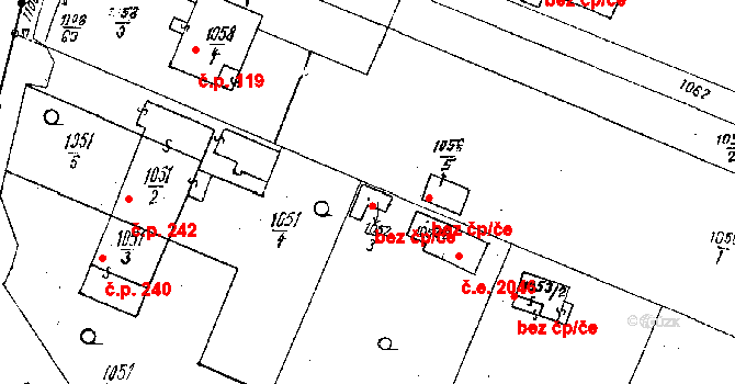 Dobšice 80256546 na parcele st. 1052/3 v KÚ Dobšice u Znojma, Katastrální mapa