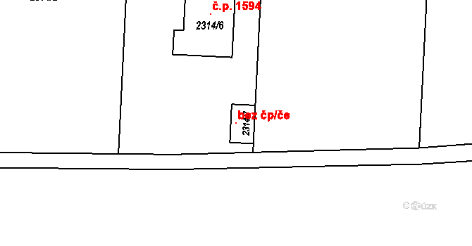 Žamberk 102614547 na parcele st. 2314/7 v KÚ Žamberk, Katastrální mapa