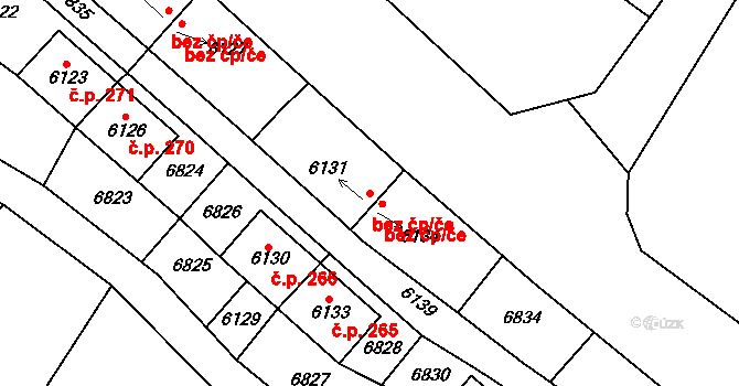 Šanov 40962547 na parcele st. 6131 v KÚ Šanov nad Jevišovkou, Katastrální mapa