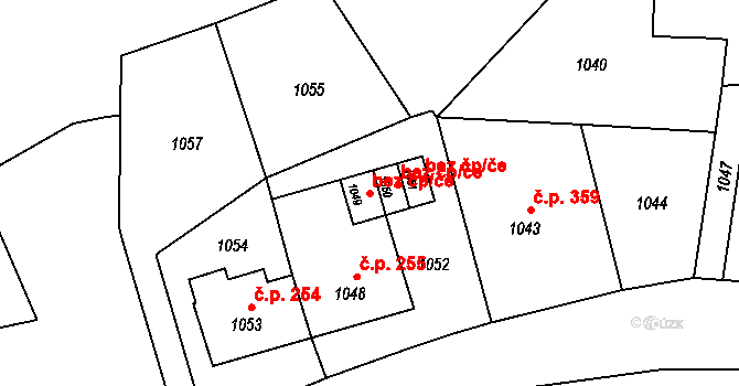 Lichnov 41390547 na parcele st. 1049 v KÚ Lichnov u Bruntálu, Katastrální mapa