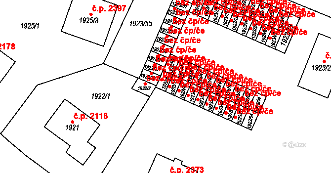 Teplice 45139547 na parcele st. 1923/9 v KÚ Teplice, Katastrální mapa