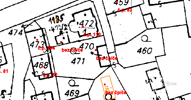 Volduchy 47095547 na parcele st. 470 v KÚ Volduchy, Katastrální mapa