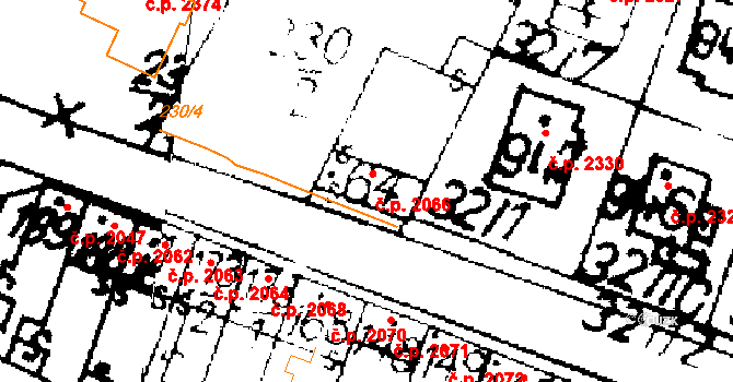 Podlusky 2066, Roudnice nad Labem na parcele st. 64 v KÚ Podlusky, Katastrální mapa