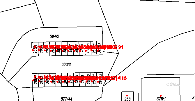 Janov 91,103, Litvínov na parcele st. 285/12 v KÚ Janov u Litvínova, Katastrální mapa