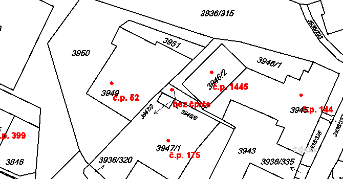 Orlová 38234548 na parcele st. 3947/2 v KÚ Horní Lutyně, Katastrální mapa