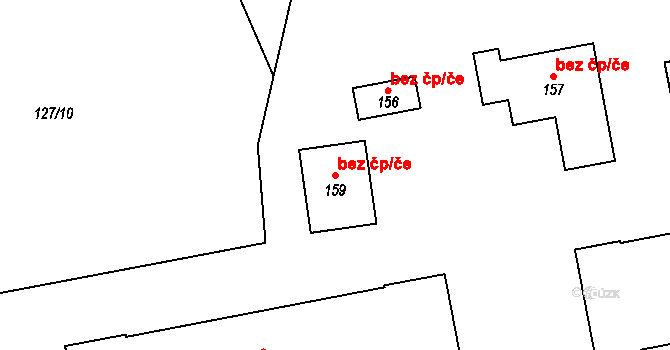 Řestoky 43742548 na parcele st. 159 v KÚ Řestoky, Katastrální mapa