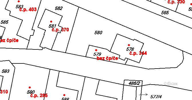 Batelov 44488548 na parcele st. 579 v KÚ Batelov, Katastrální mapa