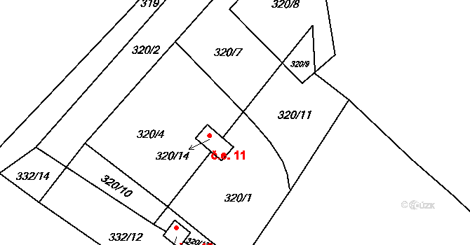 Lipník 11, Katastrální mapa