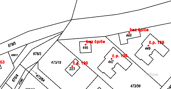 Libeř 41262549 na parcele st. 446 v KÚ Libeř, Katastrální mapa