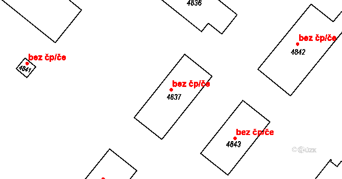 Skřípov 42813549 na parcele st. 4837 v KÚ Skřípov, Katastrální mapa