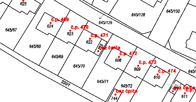 Líbeznice 43368549 na parcele st. 716 v KÚ Líbeznice, Katastrální mapa