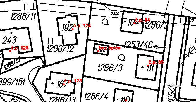 Bolešiny 45162549 na parcele st. 132 v KÚ Bolešiny, Katastrální mapa