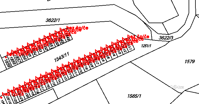 Rožnov pod Radhoštěm 45683549 na parcele st. 1251/6 v KÚ Rožnov pod Radhoštěm, Katastrální mapa