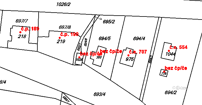 Šťáhlavy 48090549 na parcele st. 380 v KÚ Šťáhlavy, Katastrální mapa