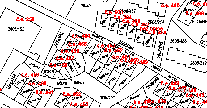 Staré Splavy 452, Doksy na parcele st. 2608/368 v KÚ Doksy u Máchova jezera, Katastrální mapa