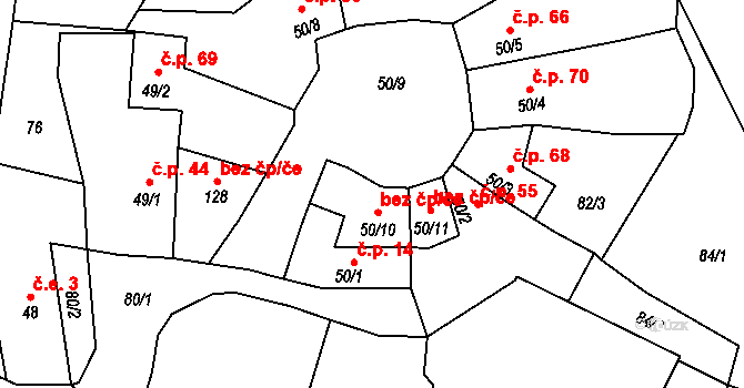Dolany 45141550 na parcele st. 49/2 v KÚ Svrčovec, Katastrální mapa