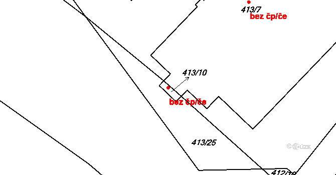 Mníšek pod Brdy 45737550 na parcele st. 413/10 v KÚ Stříbrná Lhota, Katastrální mapa