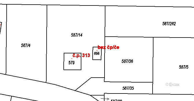 Ledce 99968550 na parcele st. 655 v KÚ Ledce u Plzně, Katastrální mapa