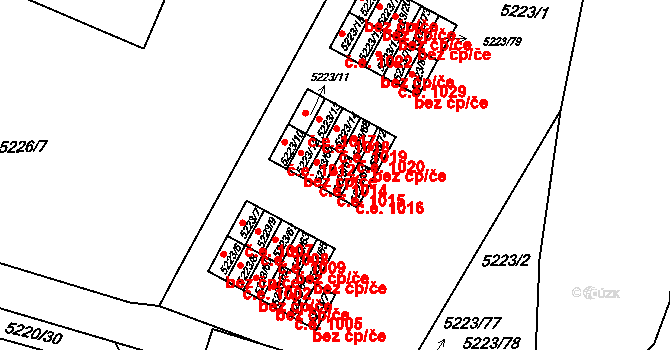 Předměstí 1015, Litoměřice na parcele st. 5223/67 v KÚ Litoměřice, Katastrální mapa