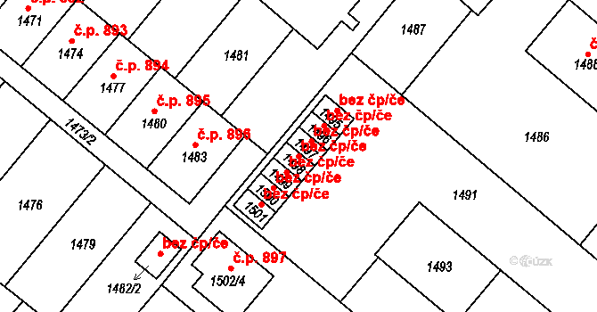 Jemnice 40158551 na parcele st. 1498 v KÚ Jemnice, Katastrální mapa