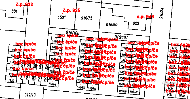 Přelouč 40439551 na parcele st. 1066/2 v KÚ Přelouč, Katastrální mapa
