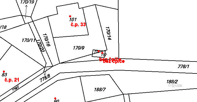 Sobotka 40972551 na parcele st. 113 v KÚ Stéblovice, Katastrální mapa