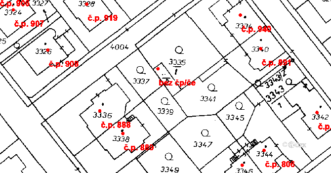 Poděbrady 41359551 na parcele st. 3335/2 v KÚ Poděbrady, Katastrální mapa