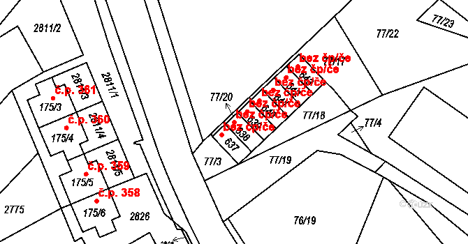 Štíty 41715551 na parcele st. 638 v KÚ Štíty-město, Katastrální mapa
