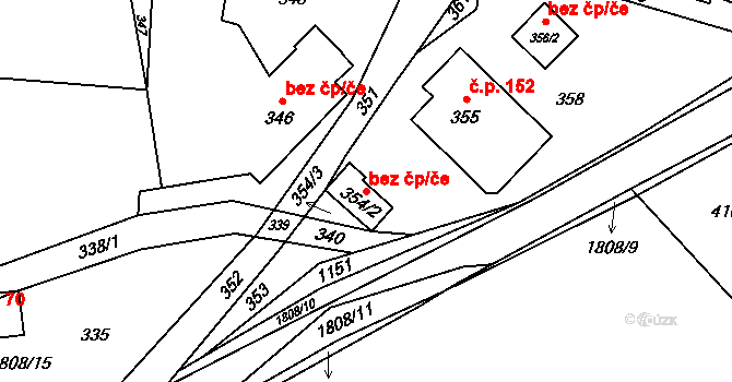 Skorošice 42042551 na parcele st. 354/2 v KÚ Dolní Skorošice, Katastrální mapa