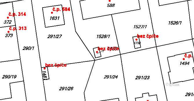 Blovice 42783551 na parcele st. 1655 v KÚ Blovice, Katastrální mapa