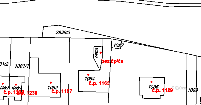Děčín 42829551 na parcele st. 1085/2 v KÚ Děčín, Katastrální mapa