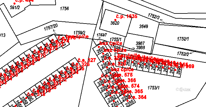 Hlinsko 43726551 na parcele st. 2620 v KÚ Hlinsko v Čechách, Katastrální mapa