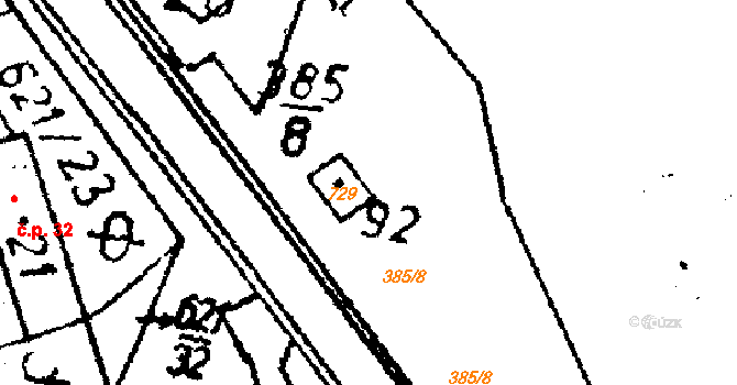 Rokytá 45323551 na parcele st. 92 v KÚ Horní Rokytá, Katastrální mapa