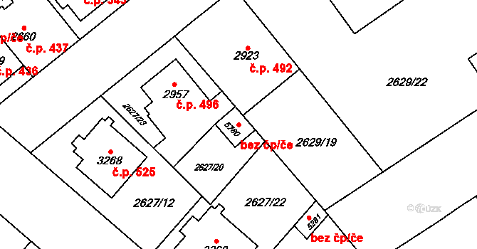 Kolín 46066551 na parcele st. 5780 v KÚ Kolín, Katastrální mapa
