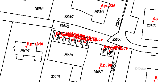 Orlová 48427551 na parcele st. 2562/6 v KÚ Poruba u Orlové, Katastrální mapa