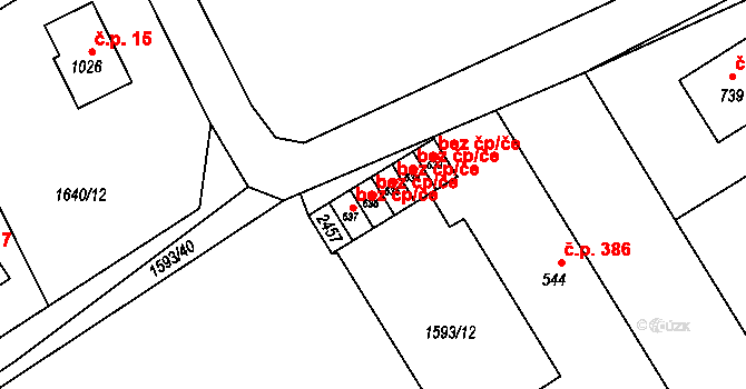 Dašice 48656551 na parcele st. 636 v KÚ Dašice, Katastrální mapa