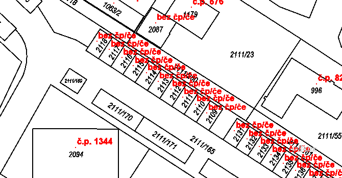 Polná 96154551 na parcele st. 2112 v KÚ Polná, Katastrální mapa