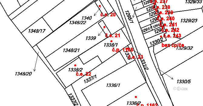Hustopeče 22, Katastrální mapa