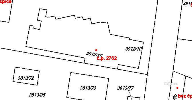 Kročehlavy 2762, Kladno na parcele st. 3912/10 v KÚ Kročehlavy, Katastrální mapa