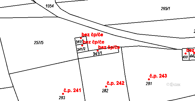 Broumov 40068552 na parcele st. 341/1 v KÚ Velká Ves u Broumova, Katastrální mapa