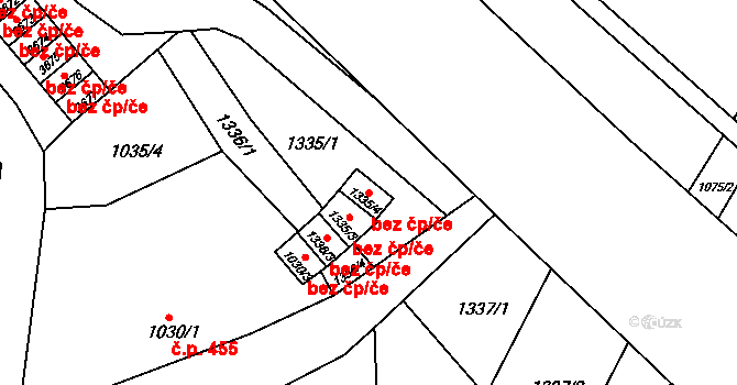 Rýmařov 40184552 na parcele st. 1335/4 v KÚ Rýmařov, Katastrální mapa