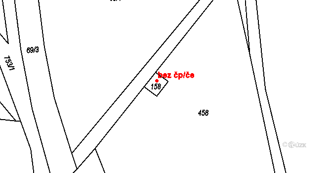 Fryšava pod Žákovou horou 40954552 na parcele st. 158 v KÚ Fryšava pod Žákovou horou, Katastrální mapa