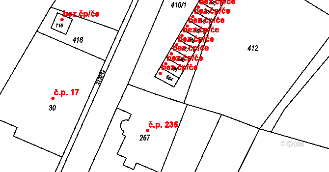 Vrchlabí 41428552 na parcele st. 584 v KÚ Hořejší Vrchlabí, Katastrální mapa