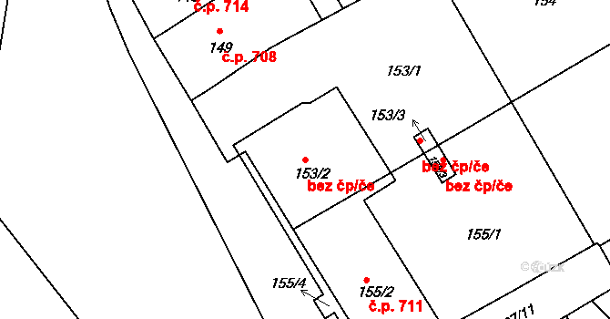 Velká nad Veličkou 42539552 na parcele st. 153/2 v KÚ Velká nad Veličkou, Katastrální mapa