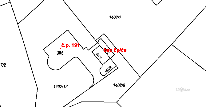 Horní Třešňovec 115928553 na parcele st. 437/1 v KÚ Horní Třešňovec, Katastrální mapa