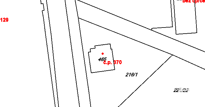 Úšovice 370, Mariánské Lázně na parcele st. 465 v KÚ Úšovice, Katastrální mapa
