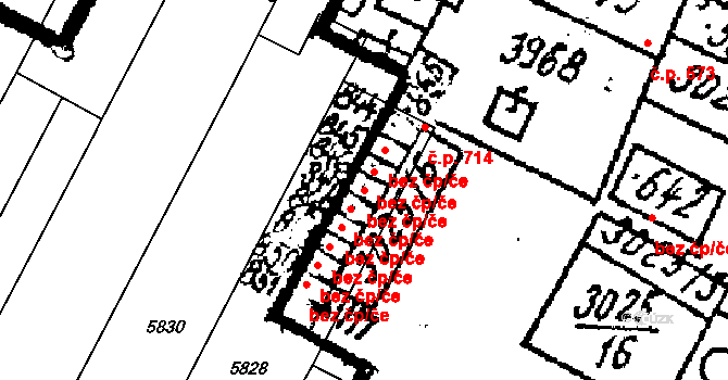 Kostice 40783553 na parcele st. 846 v KÚ Kostice, Katastrální mapa